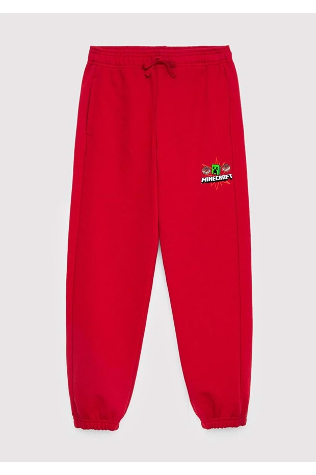 M6010044 Minecraft Printed Children's Sweatpants Red