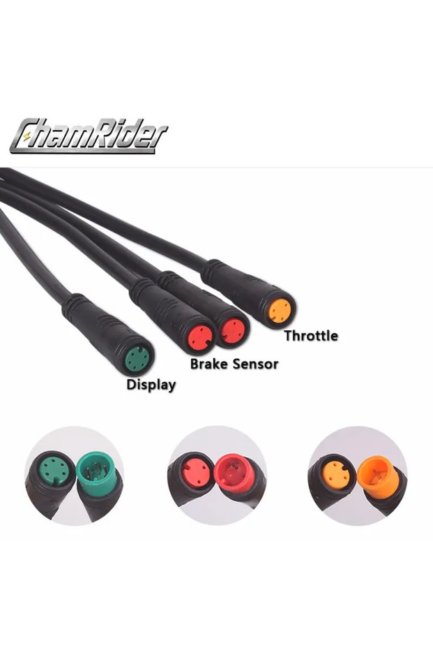 Waterproof Cable Julet 1 to 4 Wiring Harness Main Cable Waterproof Wire For Electric Bike Throttle L