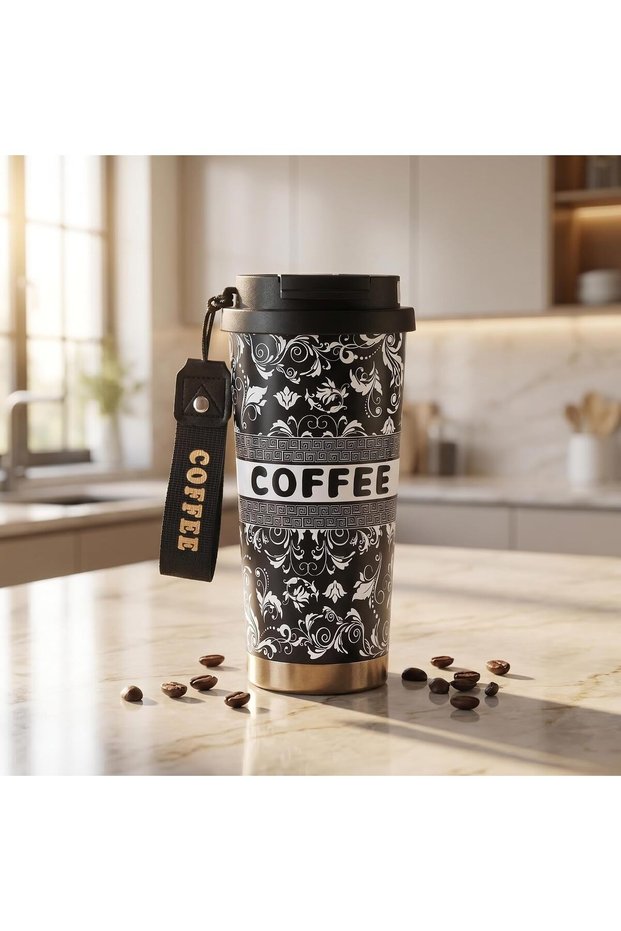 530ml Insulated Coffee Mug with Lid, Stainless Steel Thermal Travel Cup