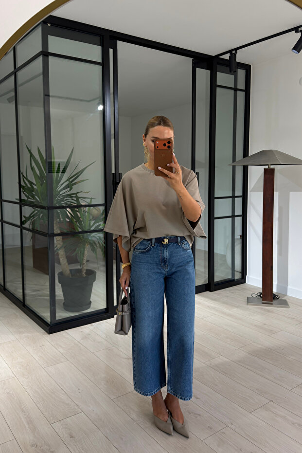 Premium Series Blue Washable Culotte Jean Trousers