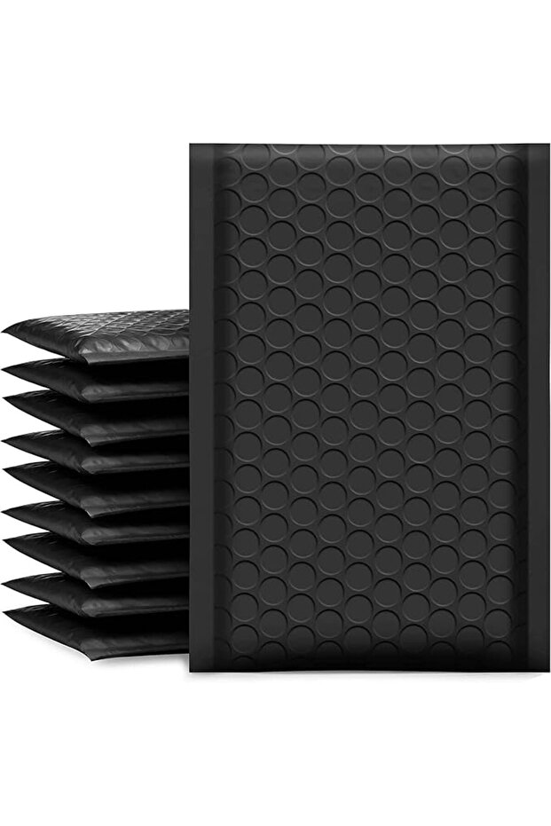 FUNI Bubble Mailers 6 x 6.8 Inch Black 10 Pack Poly Padded Envelopes, Small Business Mailing Package