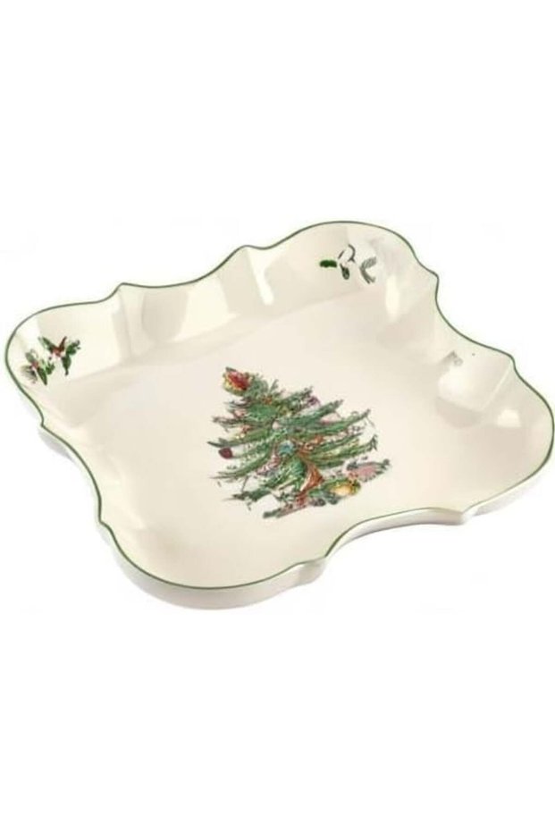 Spode Christmas Tree Devonia Tray 20cm / 8in - Square Serving and Presentation Plate