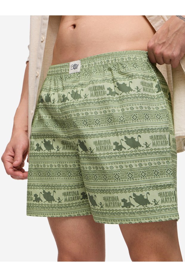 Men Hakuna Matata Green Boxers