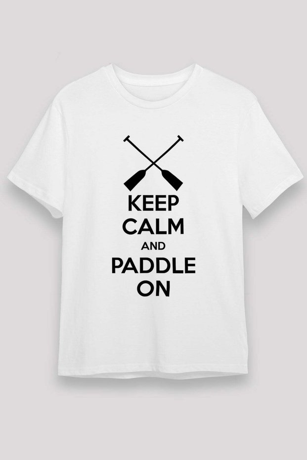 Paddle Printed Unisex White T-Shirt - Tshirt