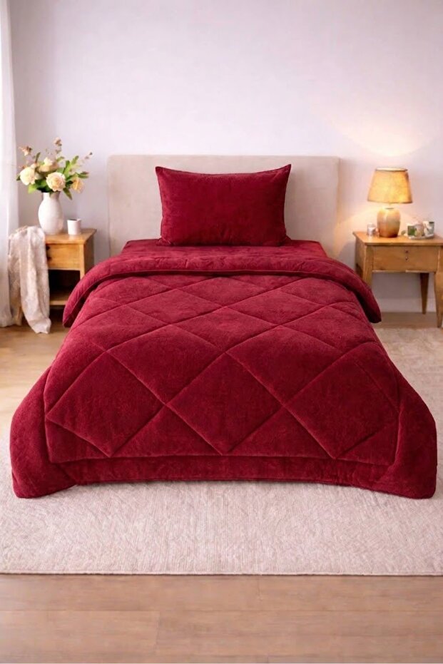 Single Cotton Welsoft Quilt Set – Quilt+Pillowcase | Suitable for 4 Seasons / 1St Quality