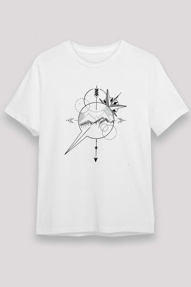 Orienteering Printed Unisex White T-Shirt - Tshirt