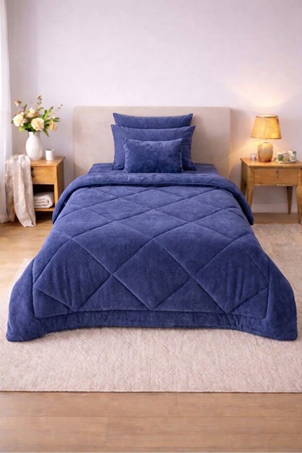 Single Cotton Welsoft Quilt Set – Quilt+Pillowcase | Suitable for 4 Seasons / 1St Quality