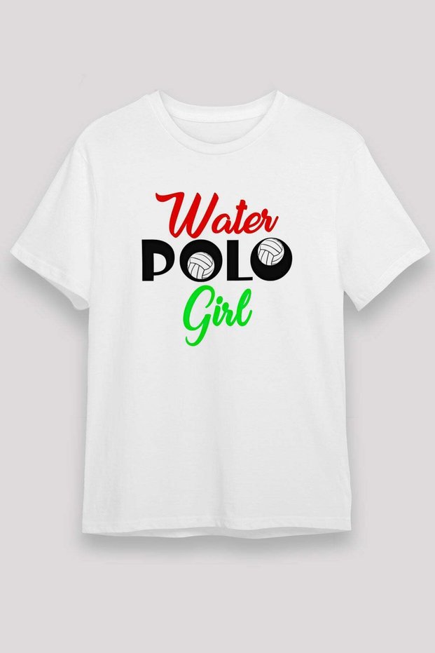 Water Polo Printed Unisex White T-Shirt - Tshirt