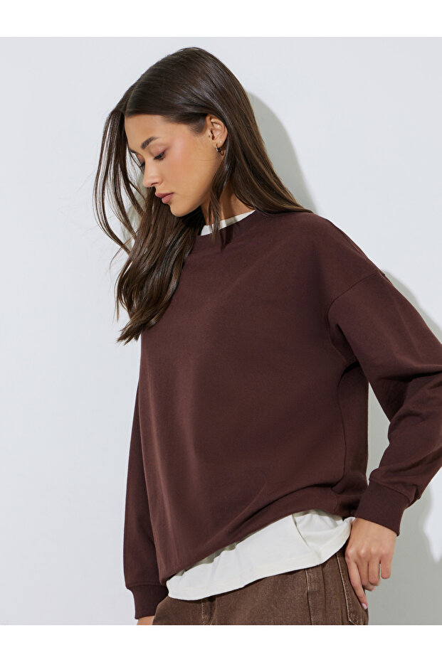 Oversized fit long line sweatshirt