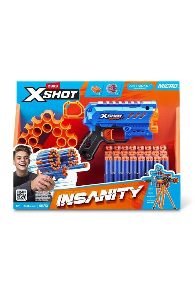 Micro Pistol Insanity, 24 proiectile, Multicolor