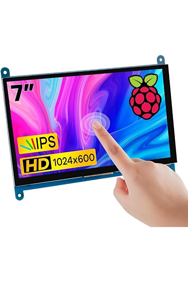 شاشة عرض LCD تعمل باللمس مقاس 7 بوصات، شاشة محمولة بدقة 1024×600 تعمل باللمس السعوي، شاشة HDMI