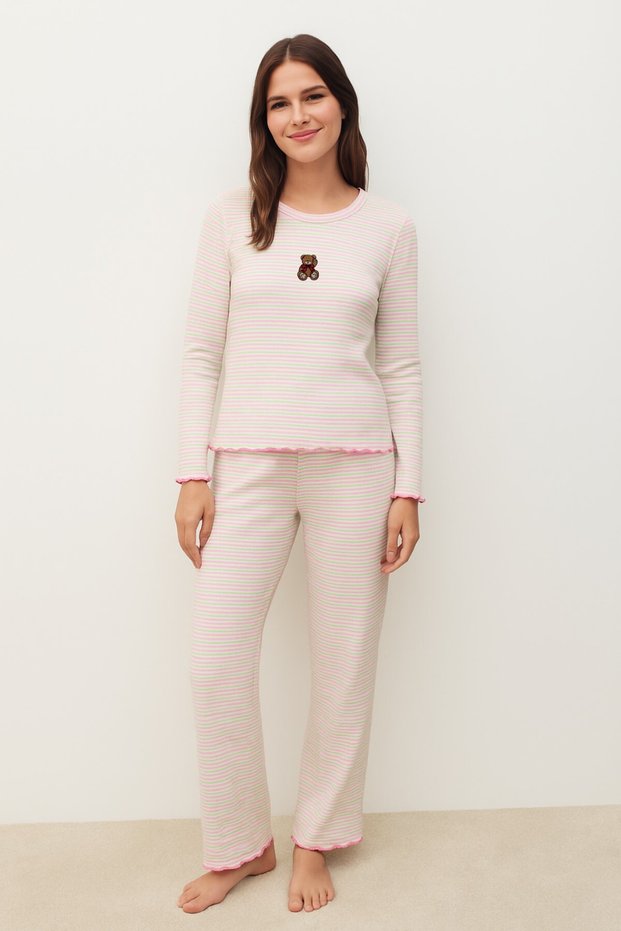 Women's Teddy Patterned Pajama Set