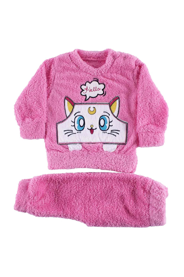 Baby Girl Pink Cat Welsoft 2-Piece Plush Set