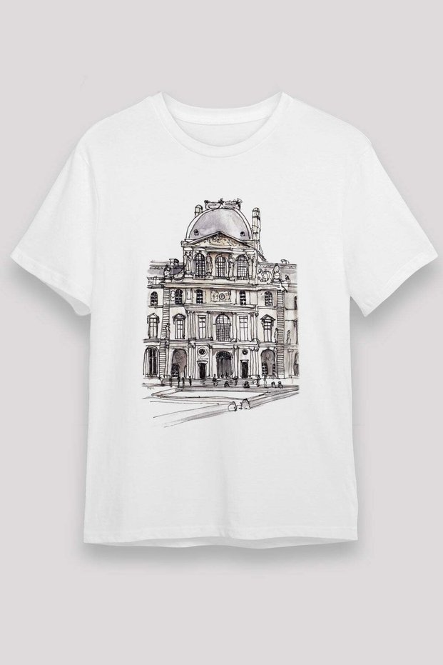 Louvre Museum White Unisex T-Shirt T-Shirt