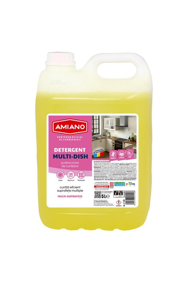 Detergent multifuncțional Amiano Multi-vase 5l