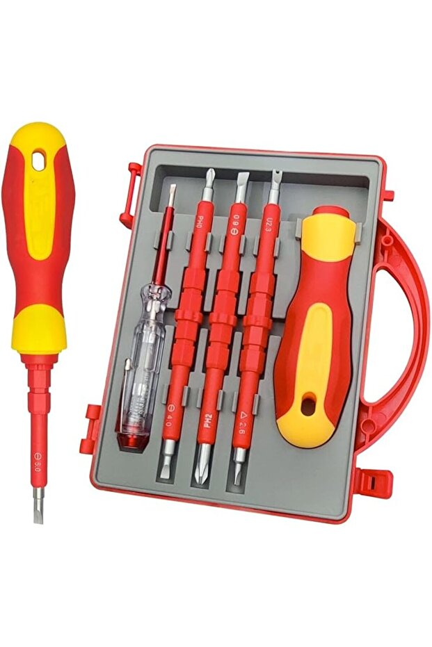 5 Piece Insulated Screwdriver, Screwdriver Set, Electrician Tools Kit with Case, 1000V, Screw Driver