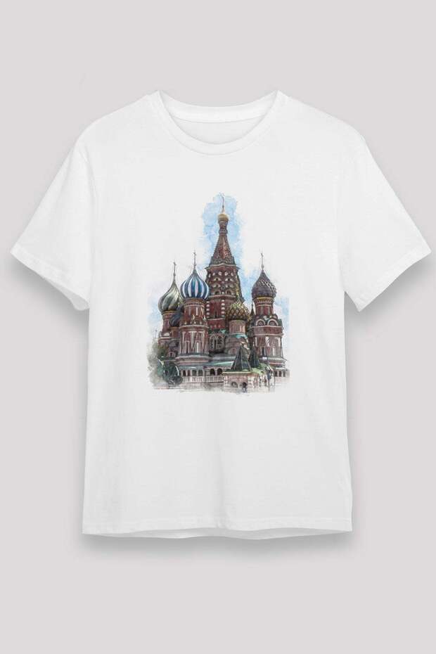 St. Basil's Cathedral White Unisex T-Shirt T-Shirt