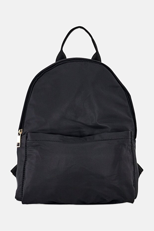 Women Solid Backpack, Black