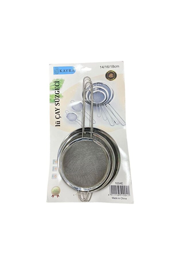 3-Piece Metal Strainer 14-16-18 cm