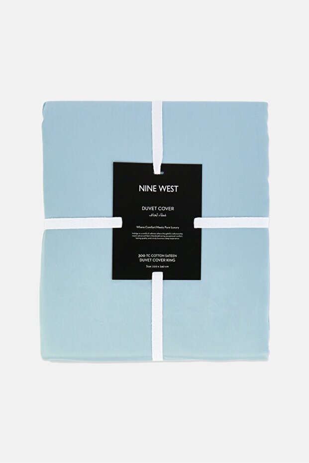 King Size Plain Duvet Cover, Blue