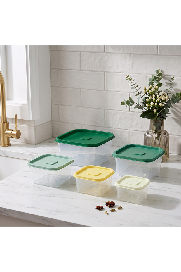 Edven 10 Piece Square Storage Container Set