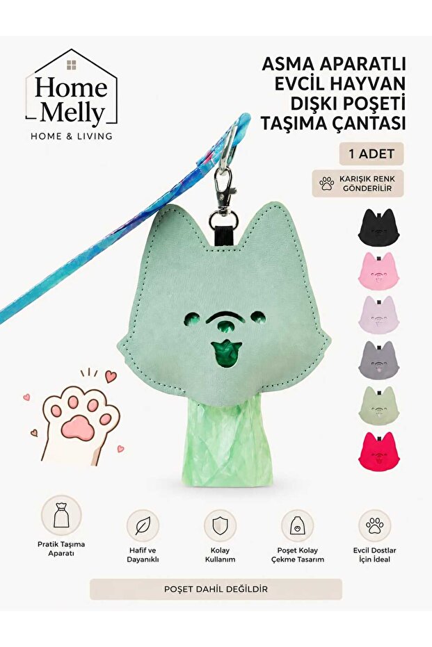 1 Piece Pet Poop Bag Carrying Bag with Hanging Device
