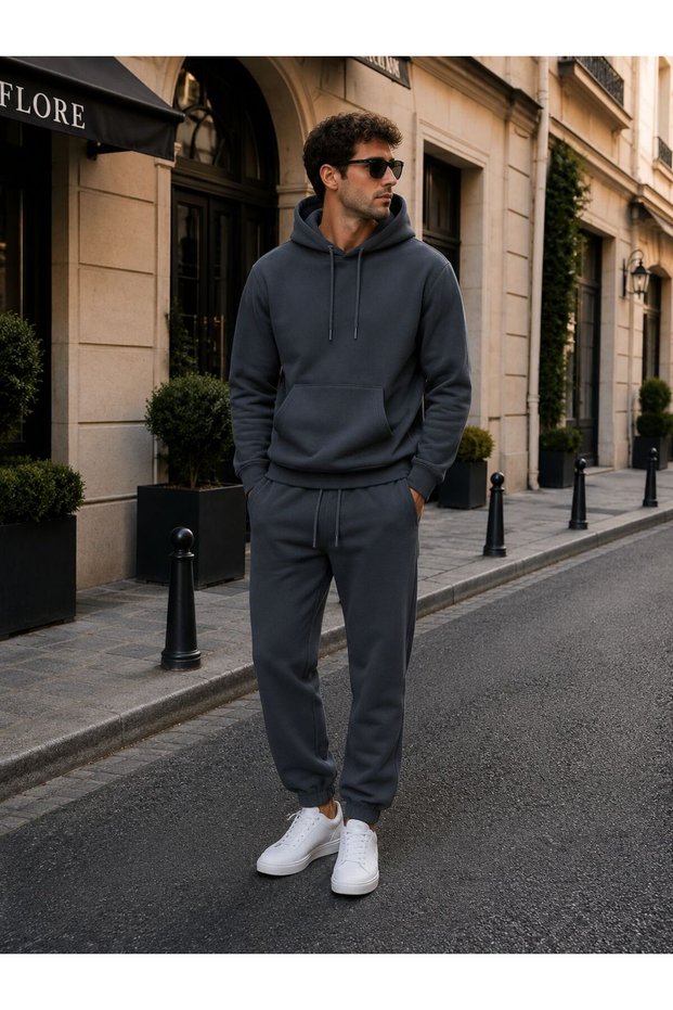 Men's Winter 3-Ply Cotton Premium Quality Hooded Track Suit