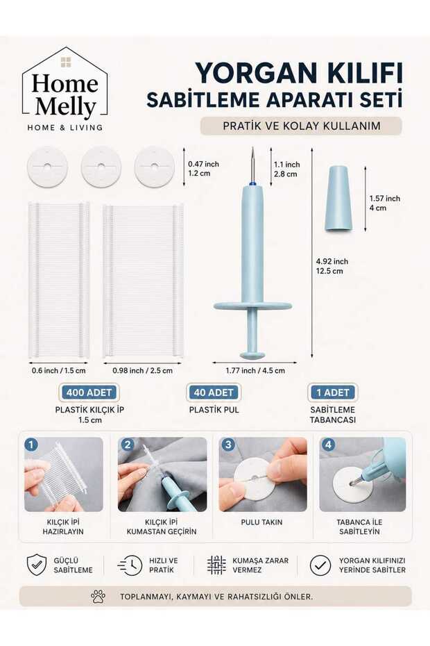 Quilt Cover Fixing Device Set - Multi-Purpose Fixing Device Set