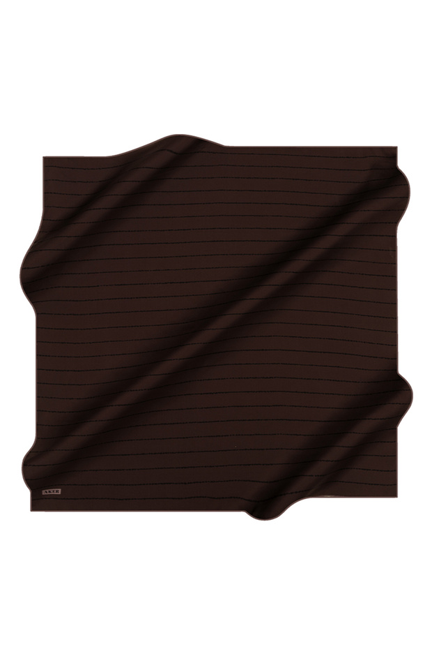 Brown 90X90 Silk Crepe Satin Scarf