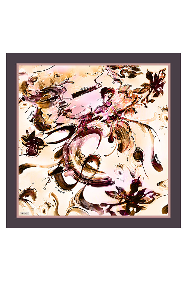 Mink 90X90 Silk Twill Scarf