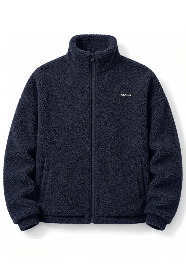 Oversize Plush Men's Fleece Lined Full Zip Sherpa Autumn Winter Women's Fleece Sweatshirt