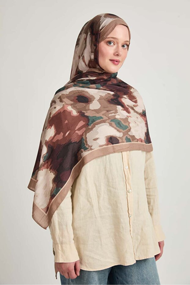 Camouflage Pattern Liva Modal Shawl
