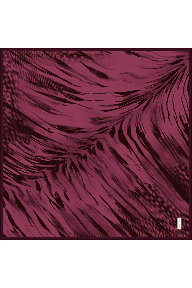 Burgundy 90X90 Silk Crepe Satin Scarf