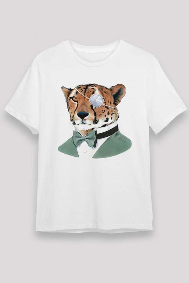 Cheetah White Unisex T-Shirt T-Shirt