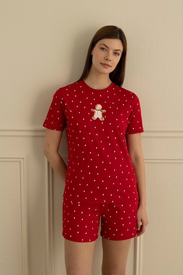 18130 Women's Printed Shorts Set