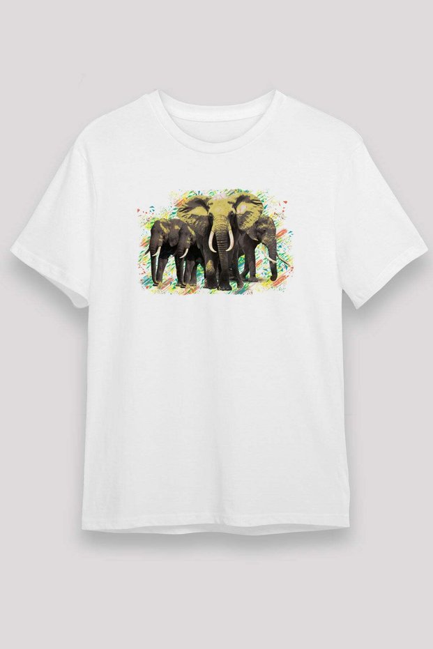 Elephant White Unisex T-Shirt T-Shirt