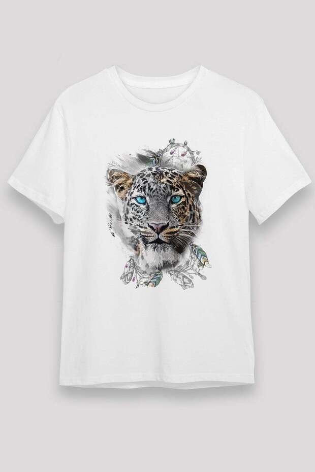 Cheetah White Unisex T-Shirt T-Shirt
