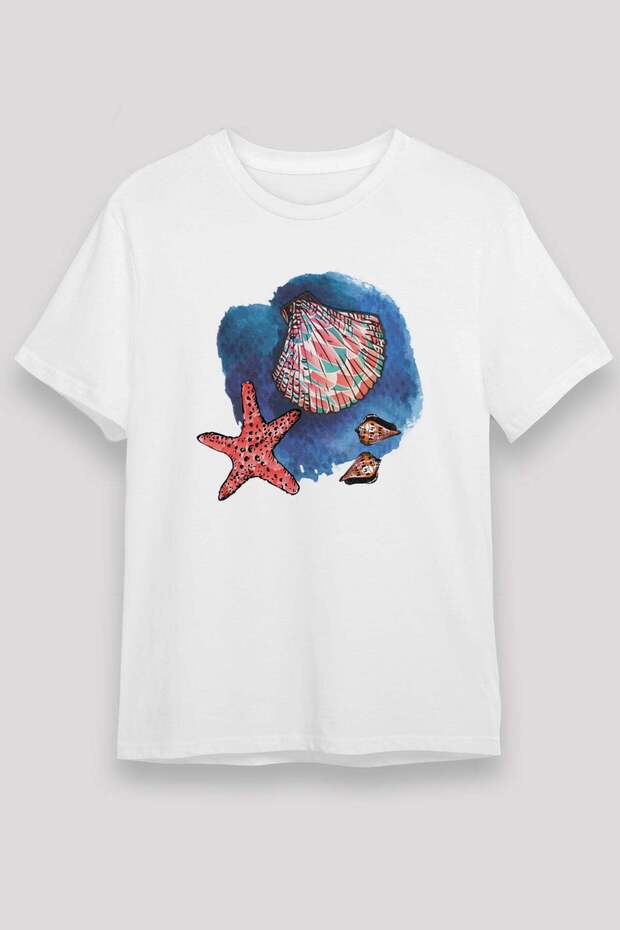 Sea Creatures White Unisex T-Shirt T-Shirt
