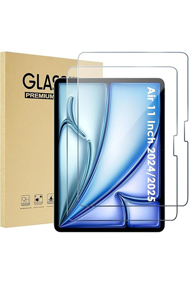 واقي شاشة (عبوة من قطعتين) لجهاز iPad Air مقاس 11 بوصة M3 2025 و M2 2024، مضاد للخدوش، عالي الوضوح