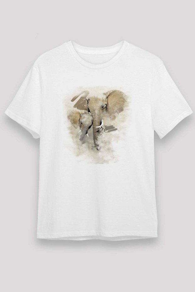 Elephant White Unisex T-Shirt T-Shirt