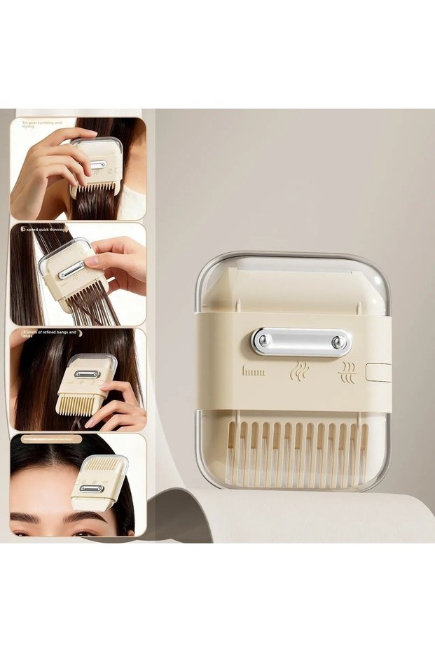3 in 1 New Model Razor Hair Styling, Hair Breakage Removal, Eyebrow Razor and Eyebrow Styling Comb, Razor Comb (Beige)