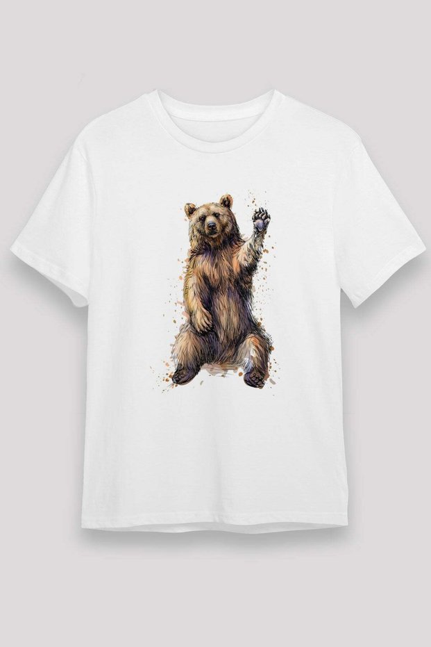 Bear White Unisex T-Shirt T-Shirt