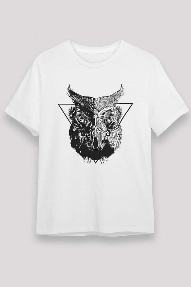 Owl White Unisex T-Shirt T-Shirt