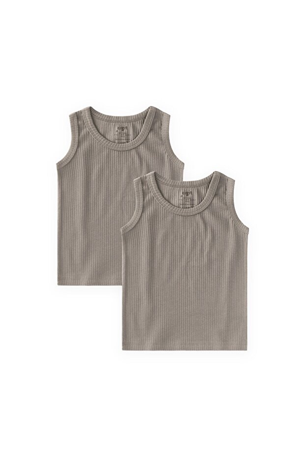 Double Wide Strap Undershirt 2-9 Years Mink