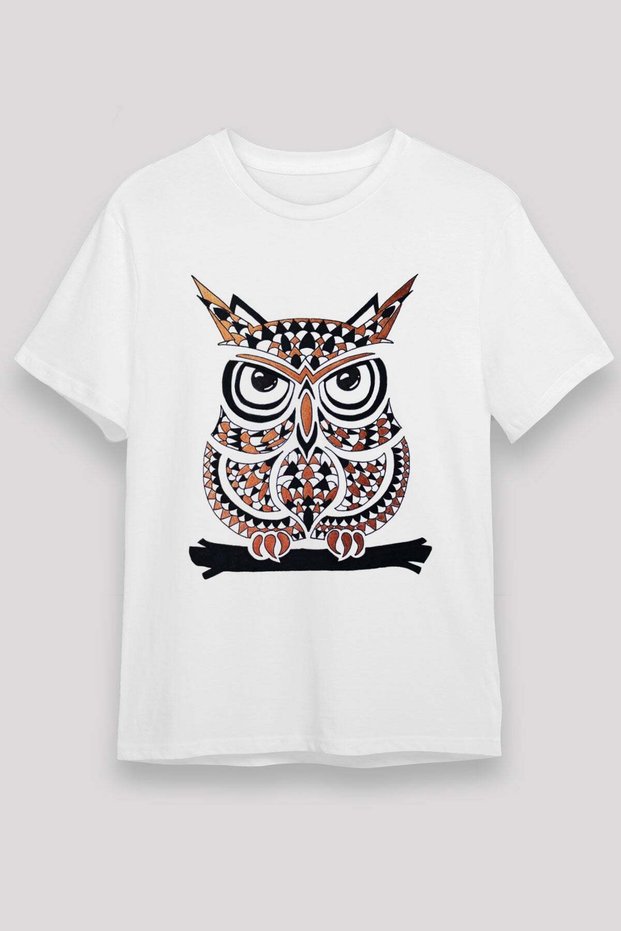 Owl White Unisex T-Shirt T-Shirt