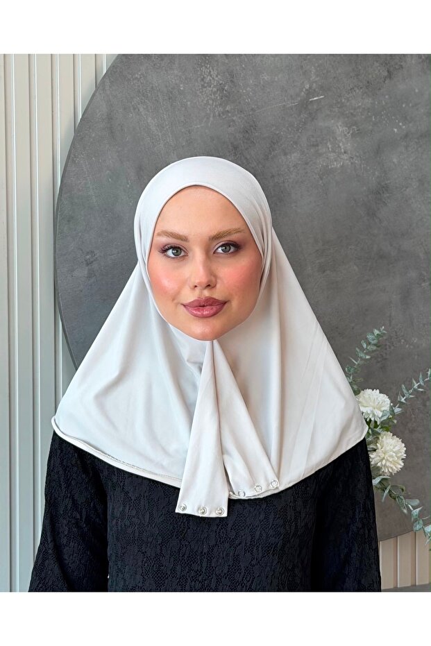 Çıtçıtlı bone hijab
