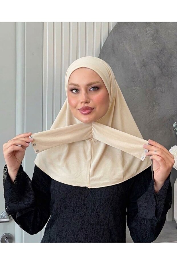 Çıtçıtlı bone hijab