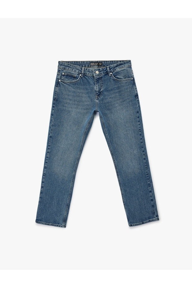 Cotton Jeans with Pocket Detail - Mark Straight Jeans