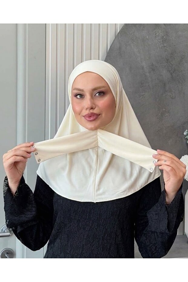 Çıtçıtlı bone hijab