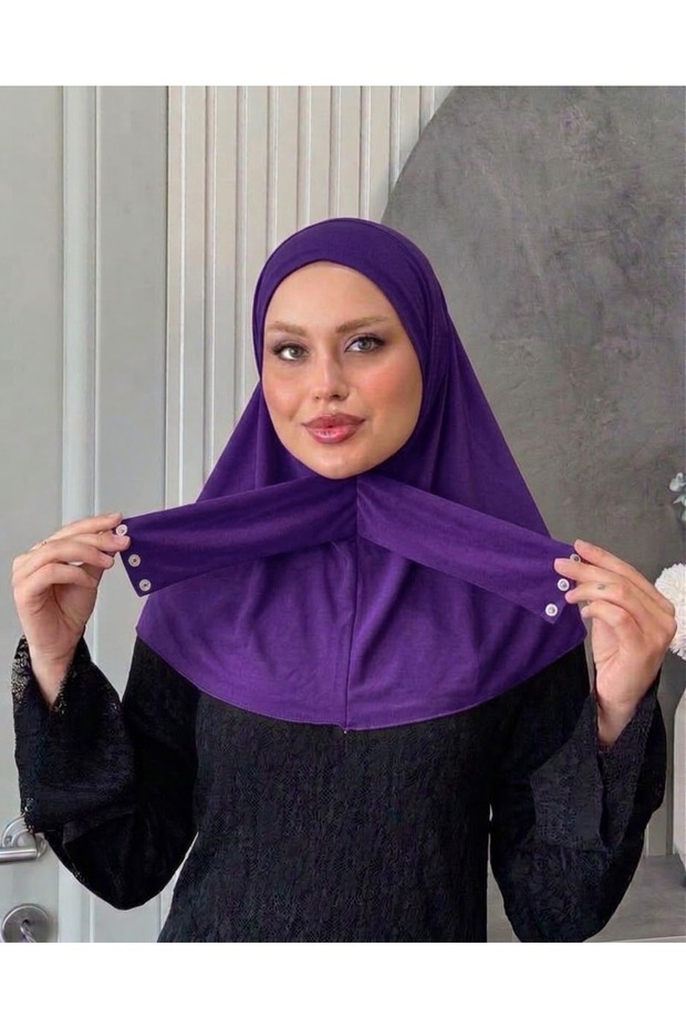 Çıtçıtlı bone hijab